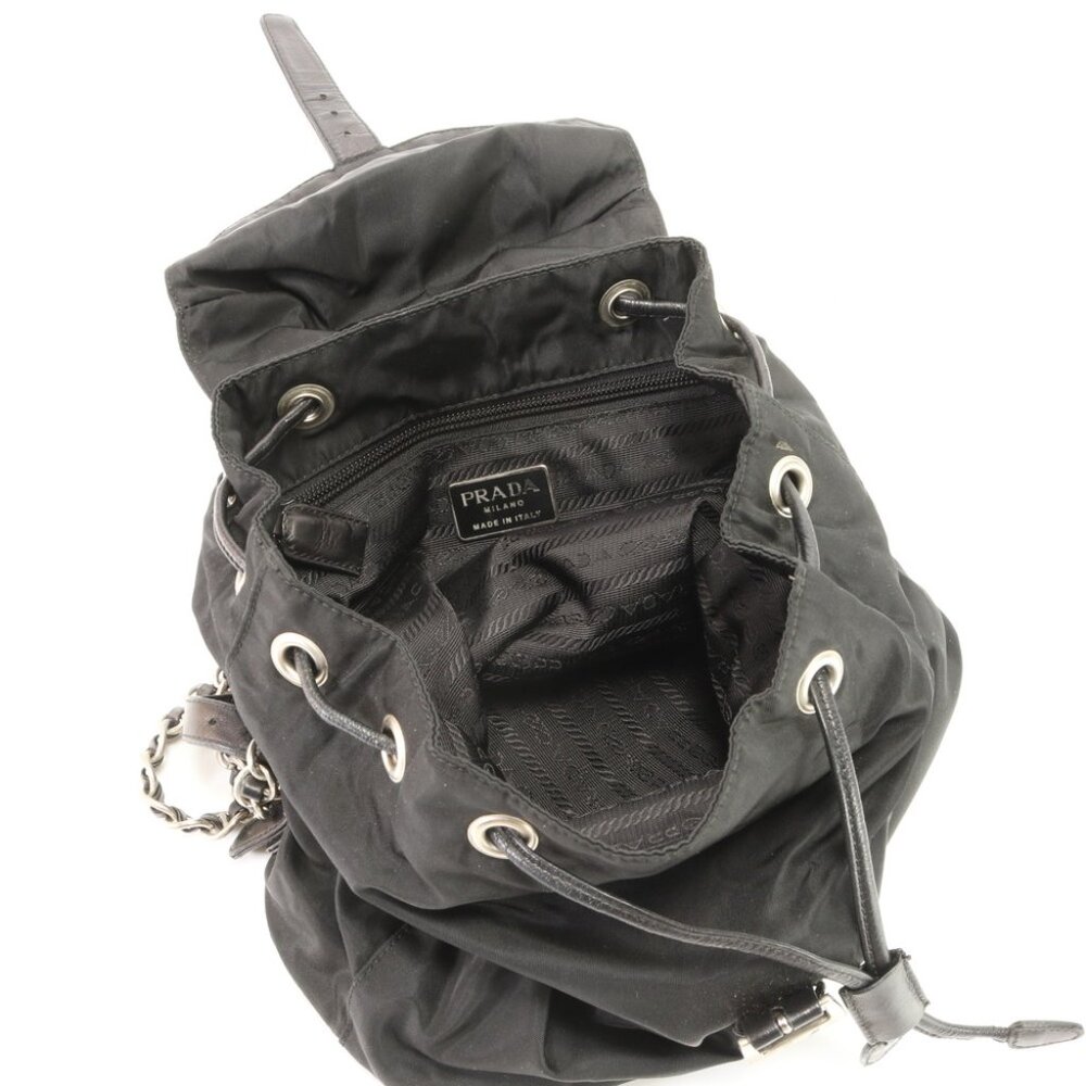 Prada Small Tessuto Backpack Bag with Chain B4821 - Picture 10 of 16